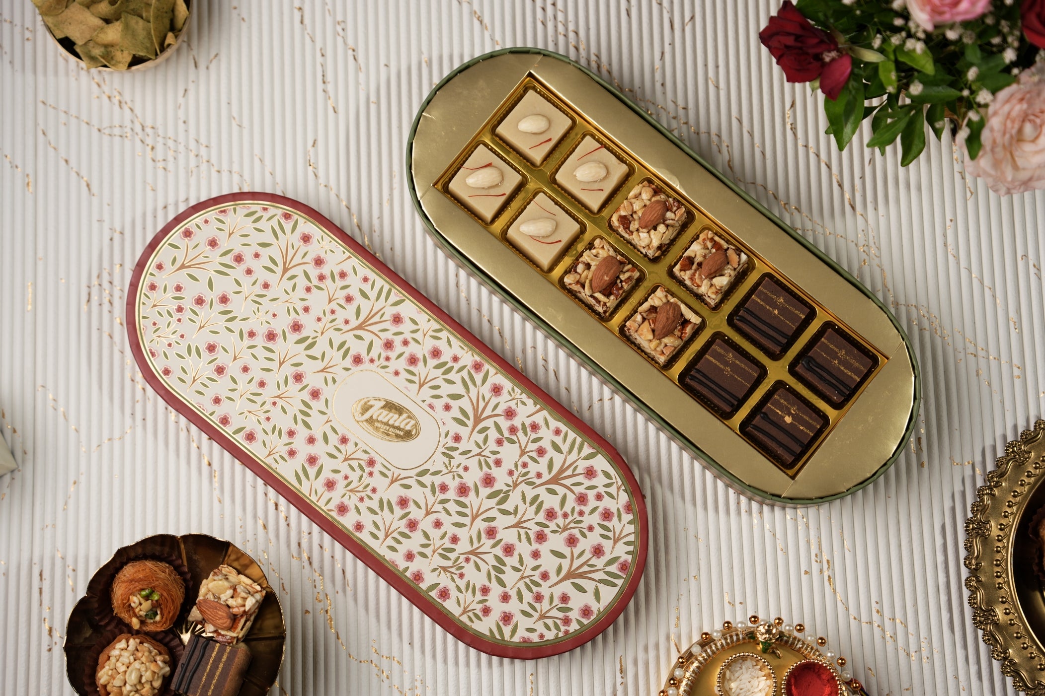 Oval Dry Fruit Sweet Box | Rakhi Special